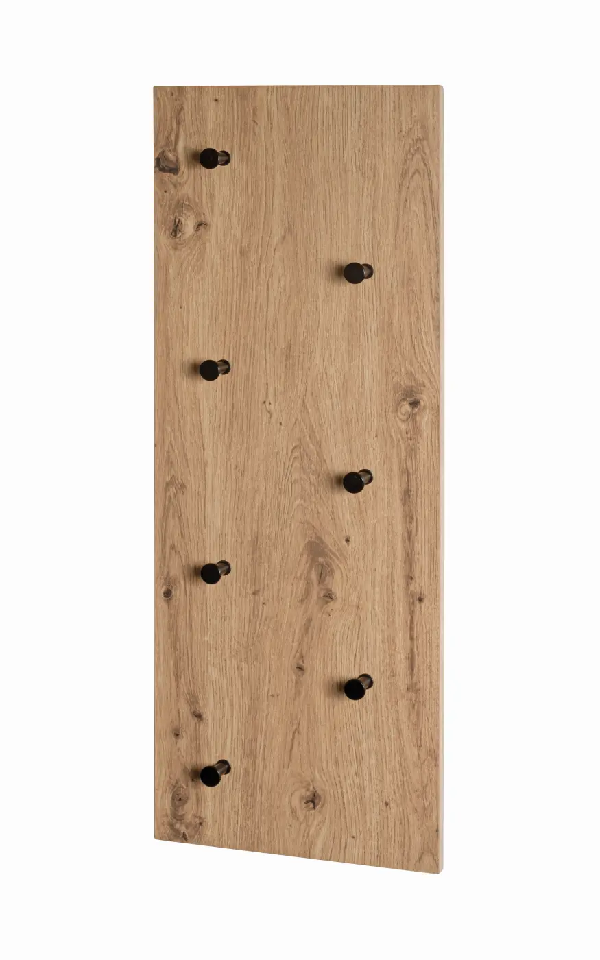 HAKU Wandgarderobe Parma 3 eiche, schwarz