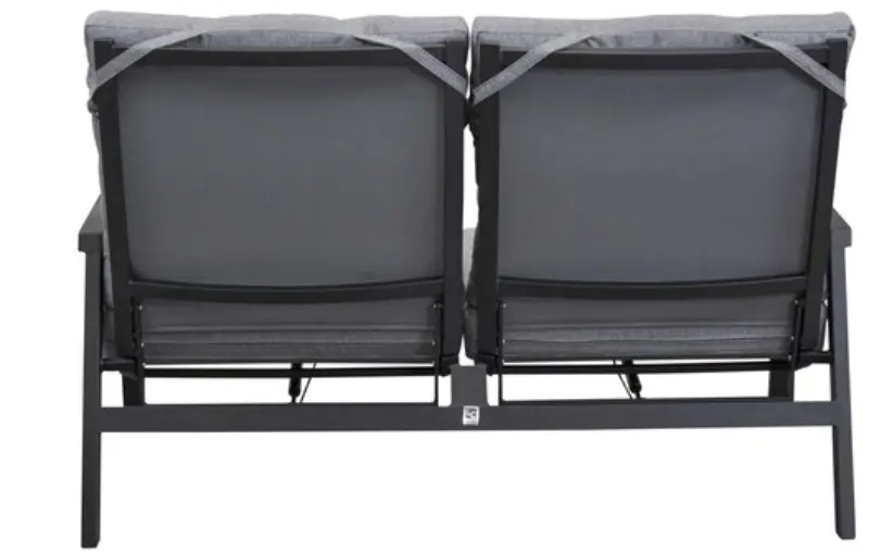 LC Garden Living-Sofa Sondrino Anthrazit/Hellgrau ca. 152x81x98 cm