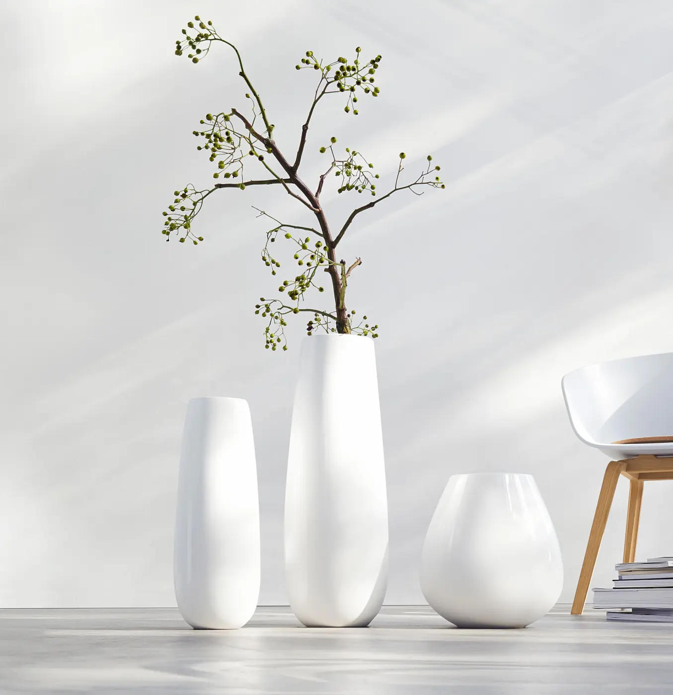 ASA Vase Ease Weiß 18x45 cm