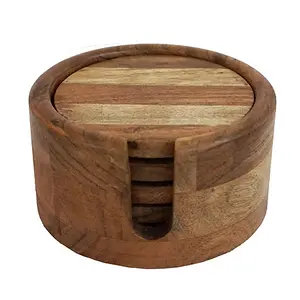 Hogewoning Round Box Coaster Casma 12cm Natural