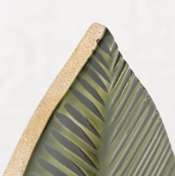 Boltze Dekoaufsteller Musa Blatt Dunkelgrün ca. 86 cm