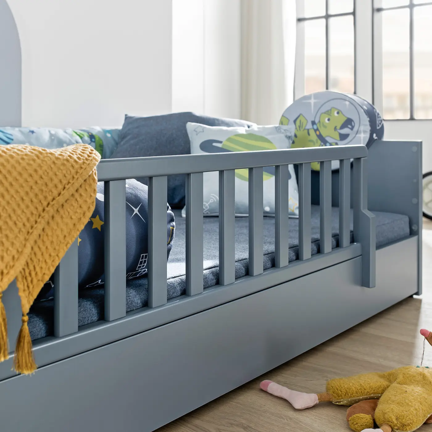 Paidi Bodenbett LITTLE FLO mattblau 90x200 cm Paidi Bodenbett LITTLE FLO mattblau 90x200 cm