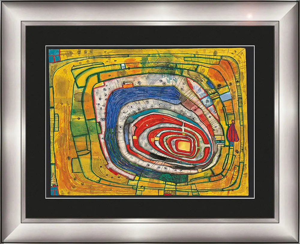 ars graphica Individual Art - Hundertwasser: Insel im gelben Meer