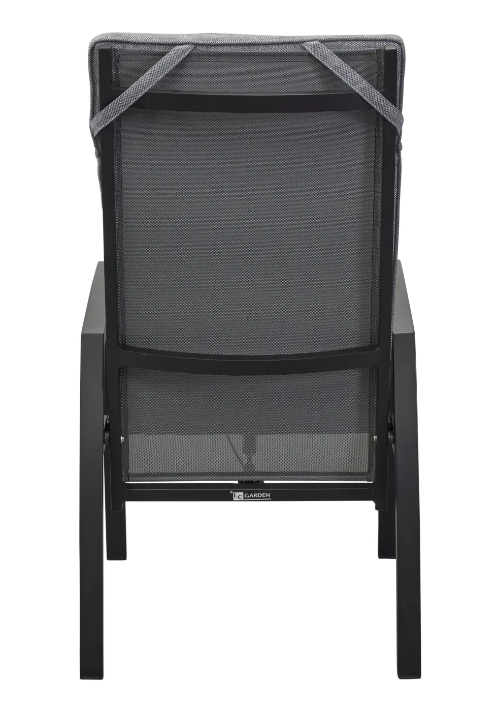 LC Garden Positionsstuhl Sondrino Silber/Schwarz 58x110x72 cm