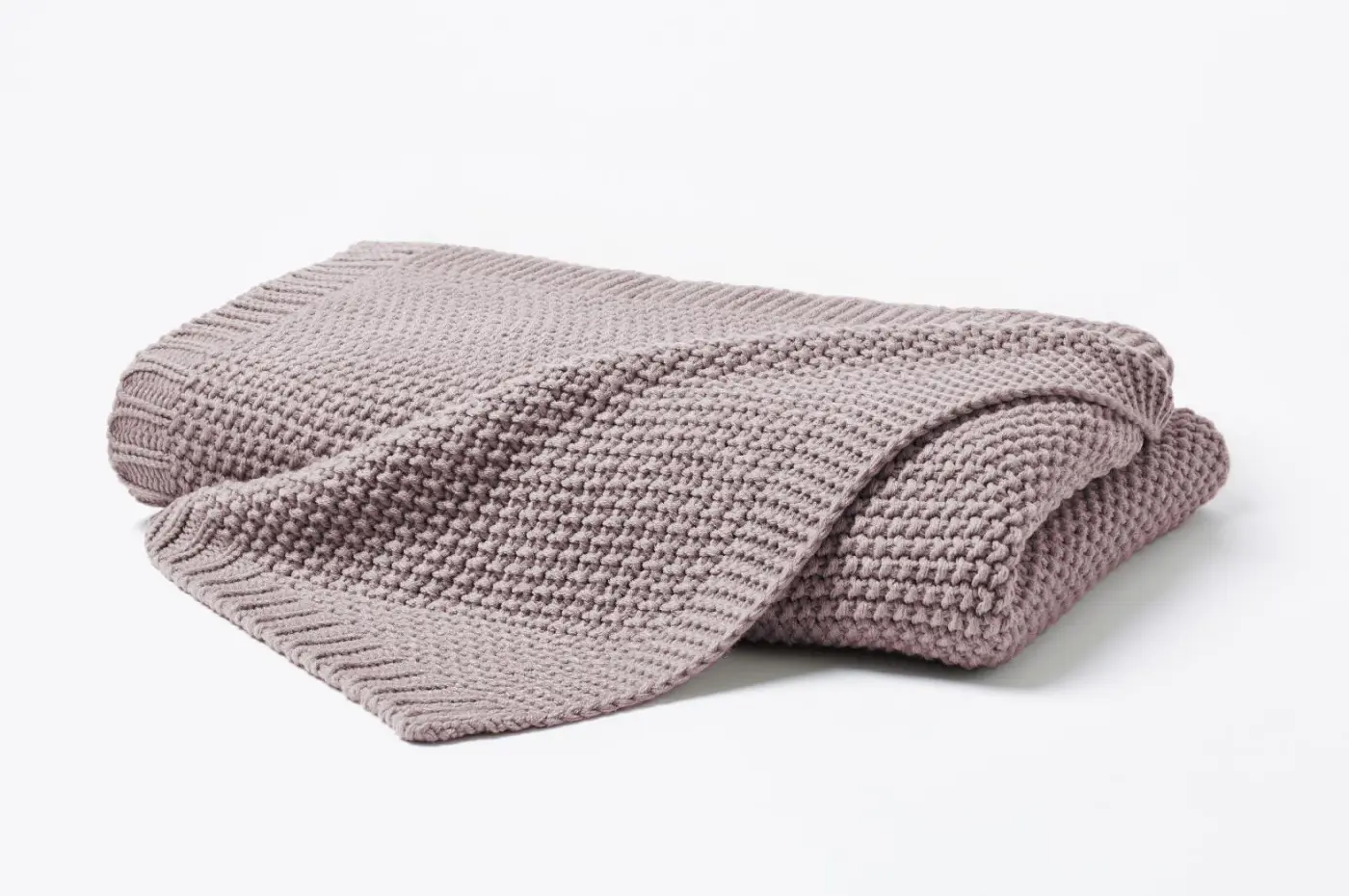 Hahn Strickdecke ca. 130x170 cm Mauve
