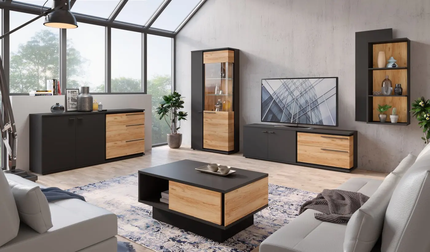 Wojcik Couchtisch Mellorca Grau ca. 100x45x64 cm