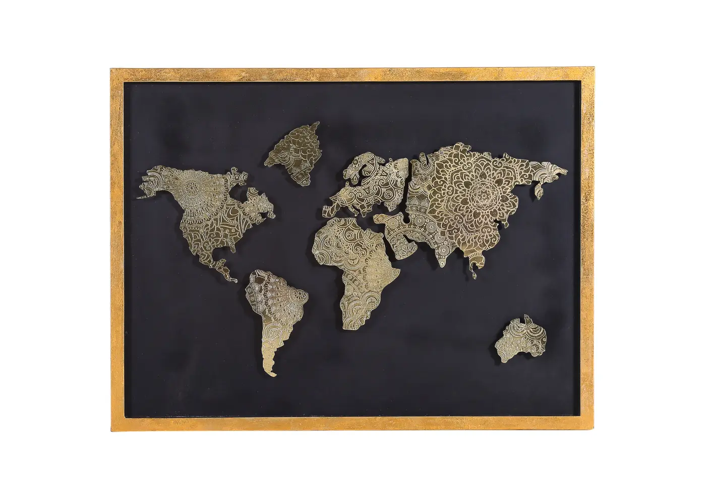 Gutmann Wanddeko "Weltkarte" Moda gold/ messingfarben