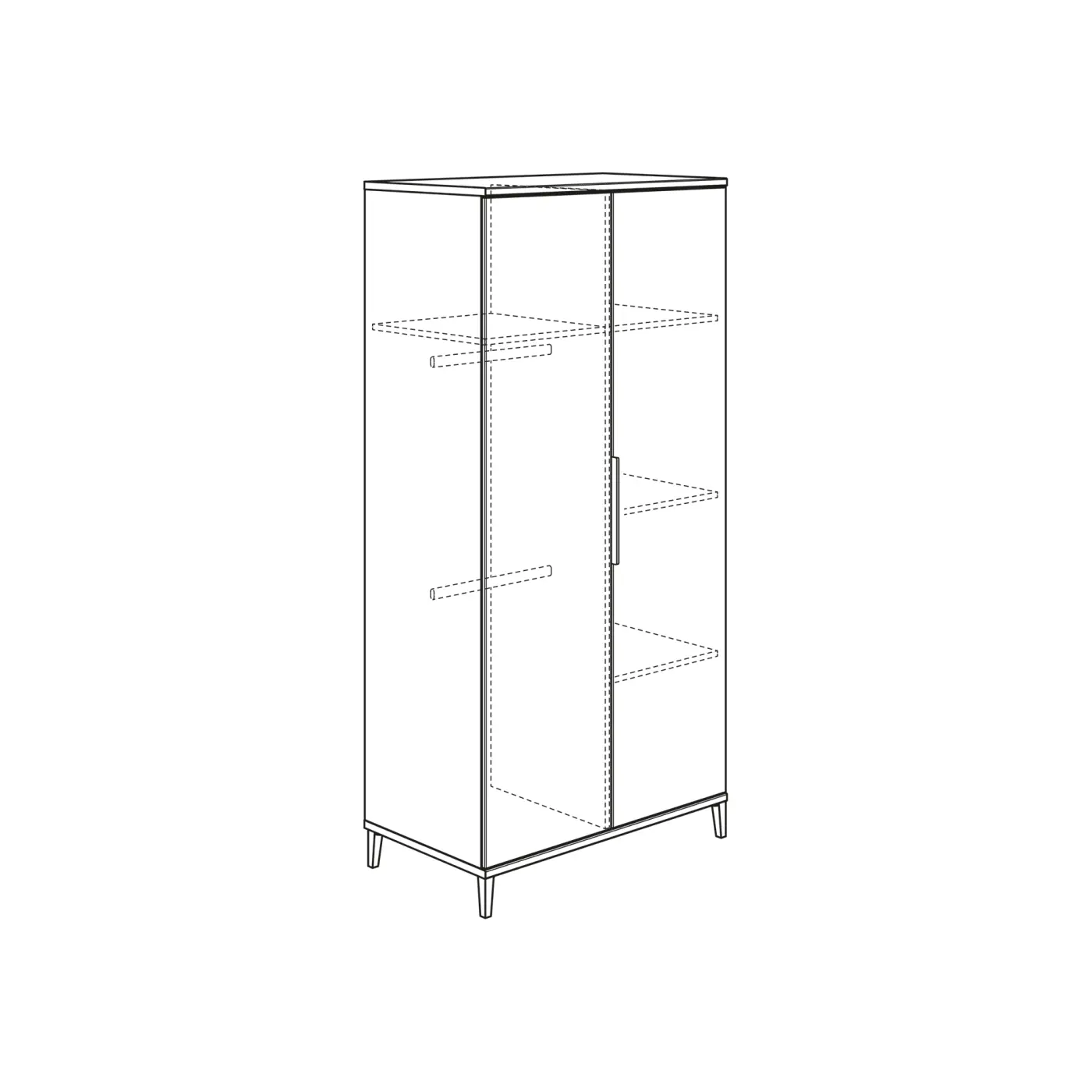 PAIDI Kleiderschrank 2-trg. ARI Beige