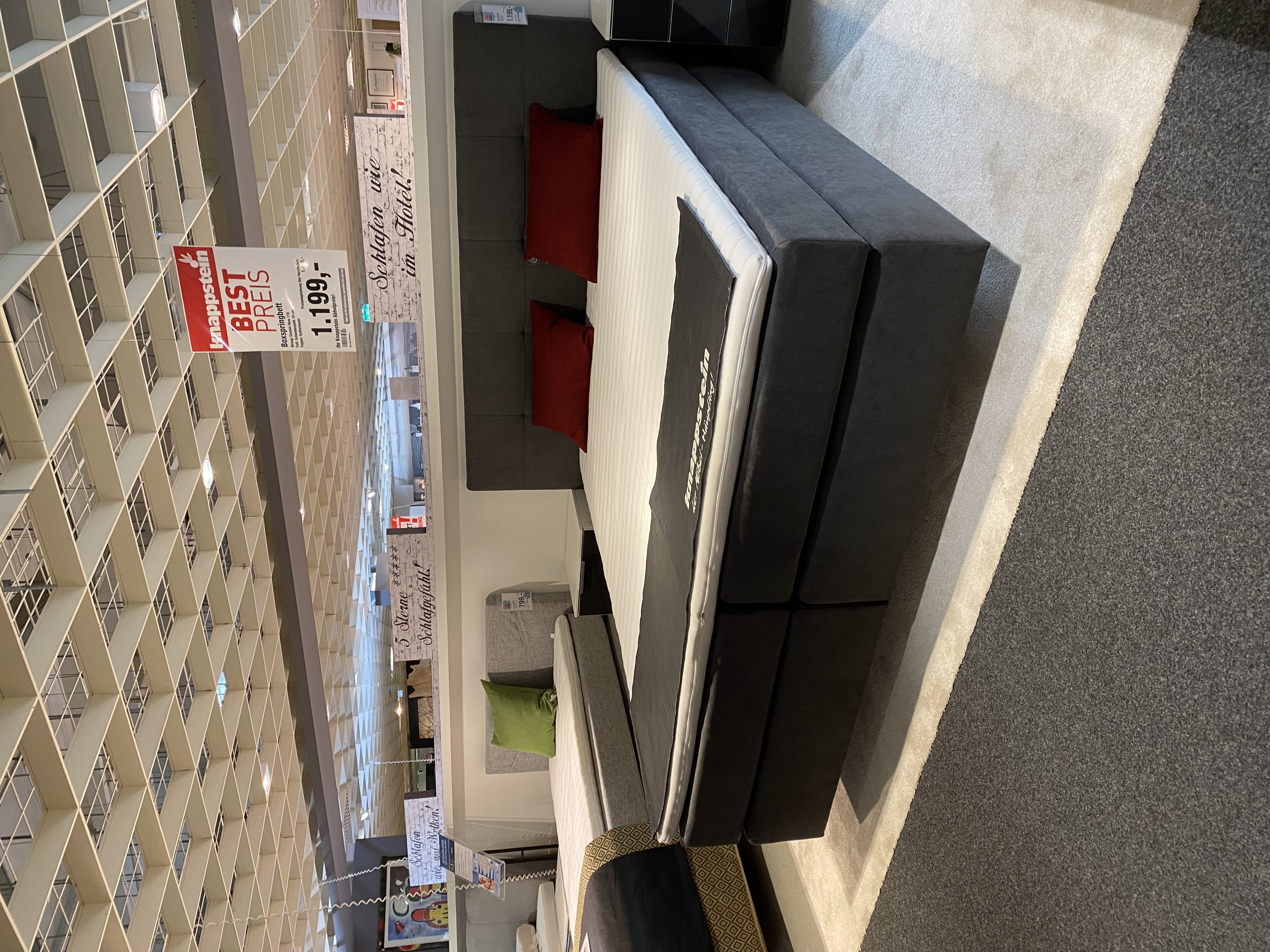 Boxspringbett Romeo Anthrazit ca. 180x200 cm