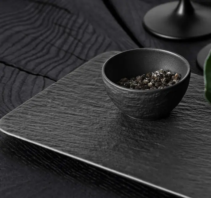 Villeroy & Boch Manufacture Rock Servierplatte rechteckig schwarz