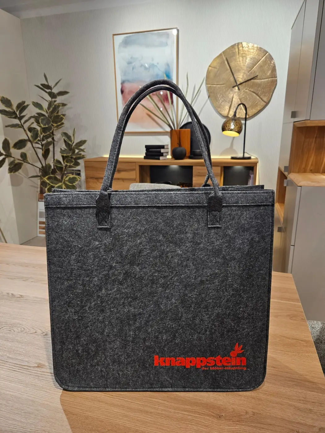 Filztasche Möbel Knappstein grau 48x45x18 cm