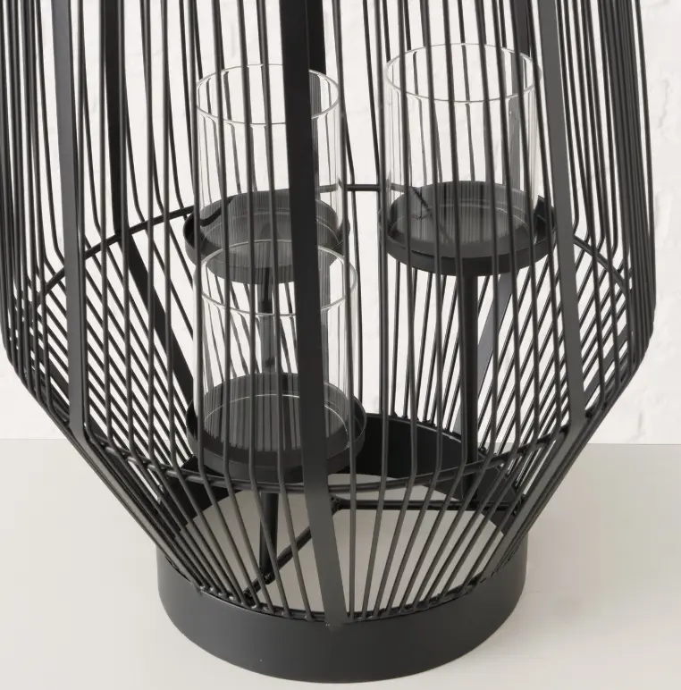 Boltze Windlicht Alexandra schwarz 30x45 cm