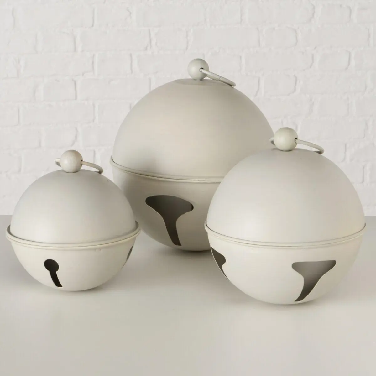 Boltze Glocke Annabella Eisen weiß 21 cm Durchmesser