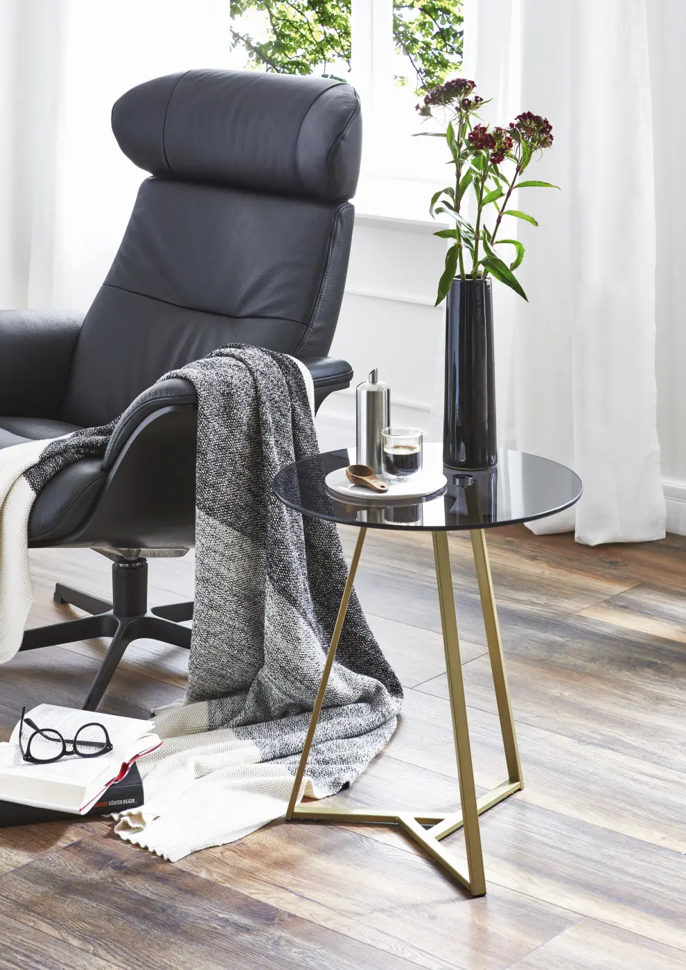 HAKU Beistelltisch Cindy gold-grau