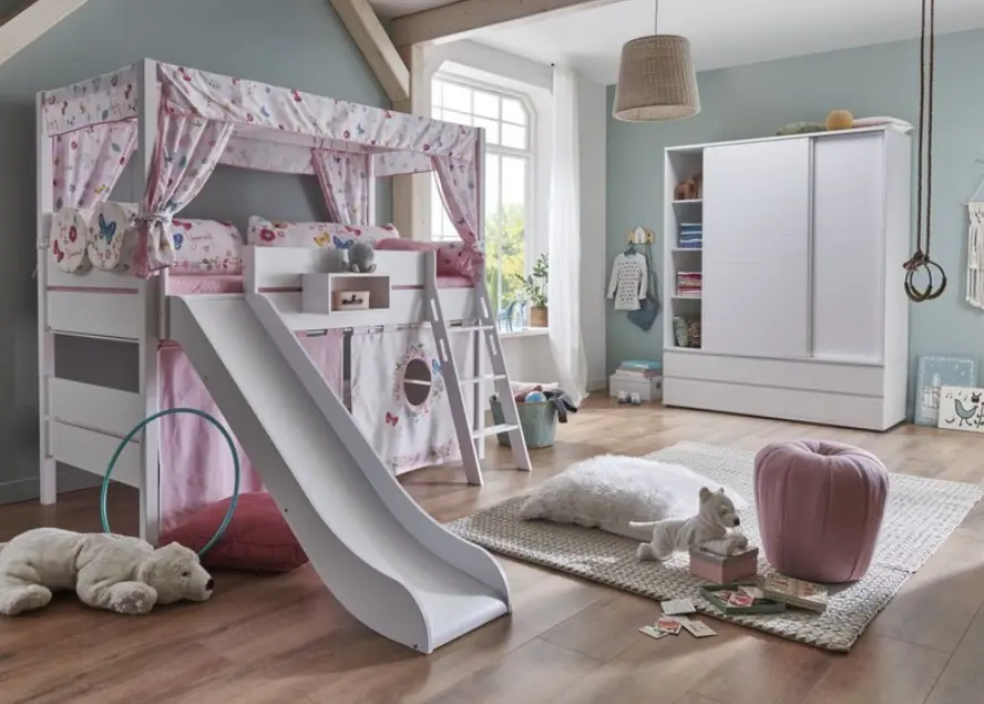 Paidi Spielbett Tiago 120 Kreideweiß ca. 210x241xm