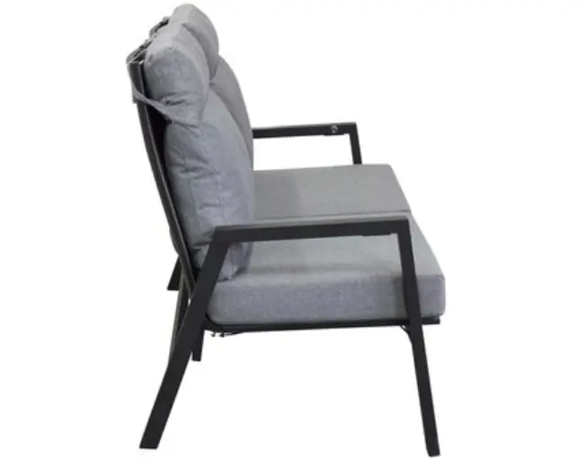 LC Garden Living-Sofa Sondrino Anthrazit/Hellgrau ca. 152x81x98 cm
