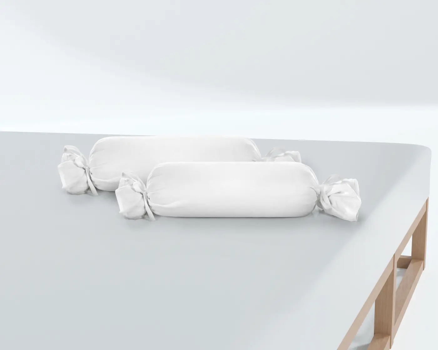 biberna Feinjersey-Nackenrollenbeezug Doppelpack weiss 2x 15x40 cm