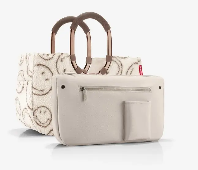 reisenthel Loopshopper M smiley Teddy chocolate ca. 40x26x20 cm