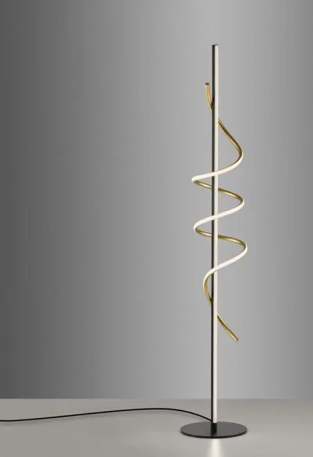 Justlight LED-Stehleuchte Schwarz/Messing 25x144x25 cm