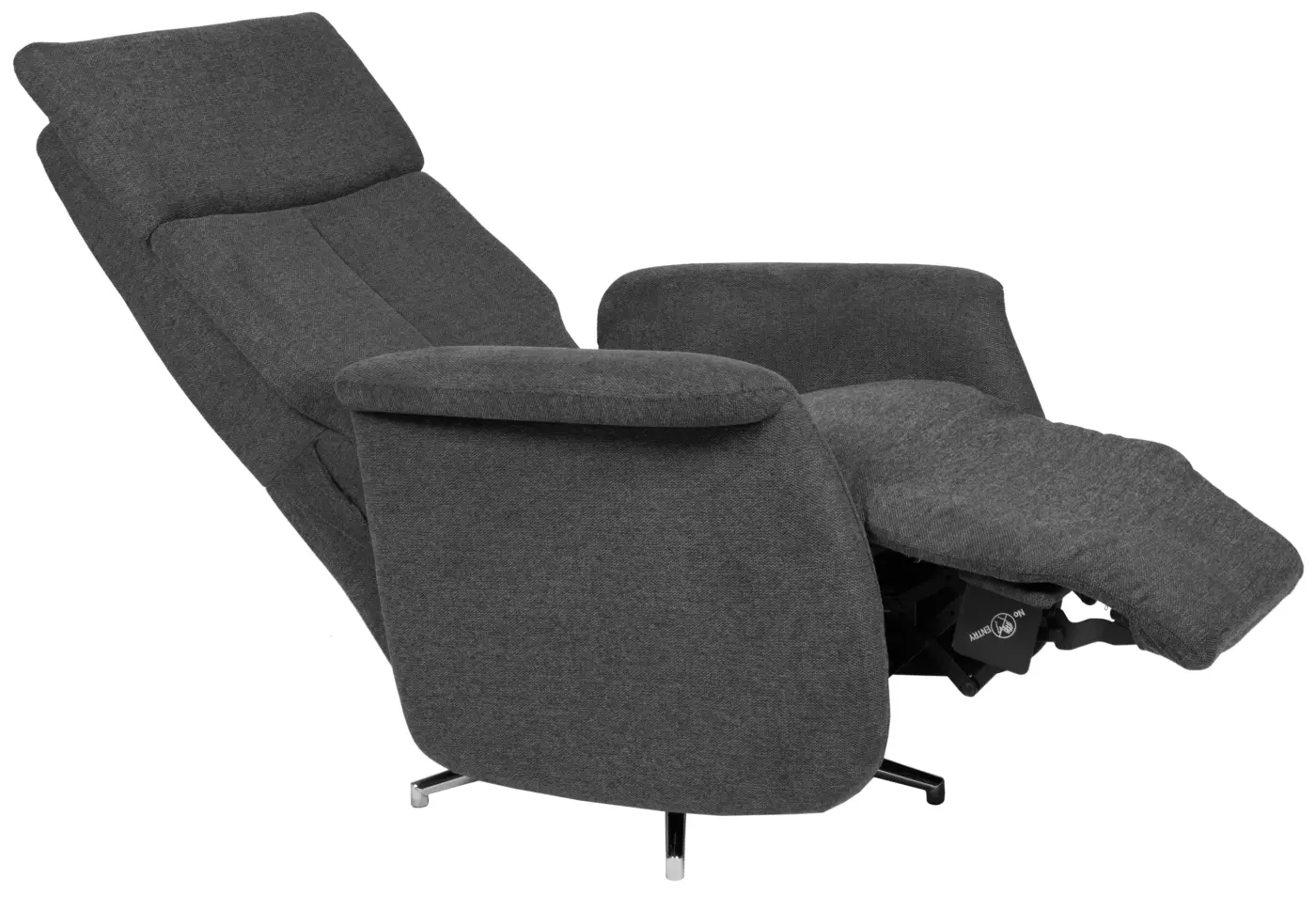 Duo Collection Relax Sessel mit integrierter Fußstütze Thompson Anthrazit, belastbar bis 115 kg