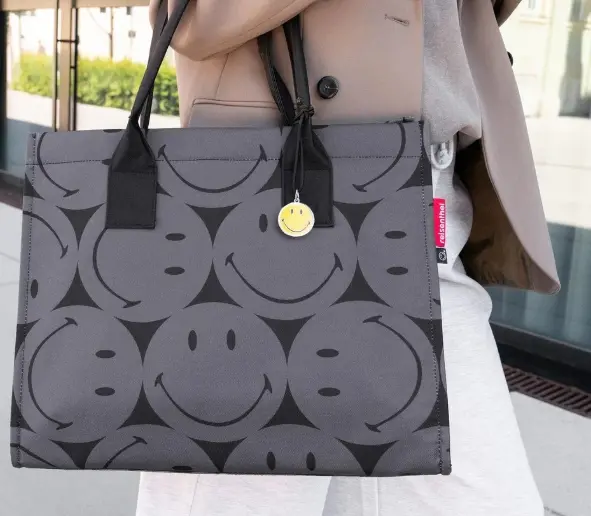 Reisenthel Daily Shopper Smiley grey ca. 42x35x17 cm