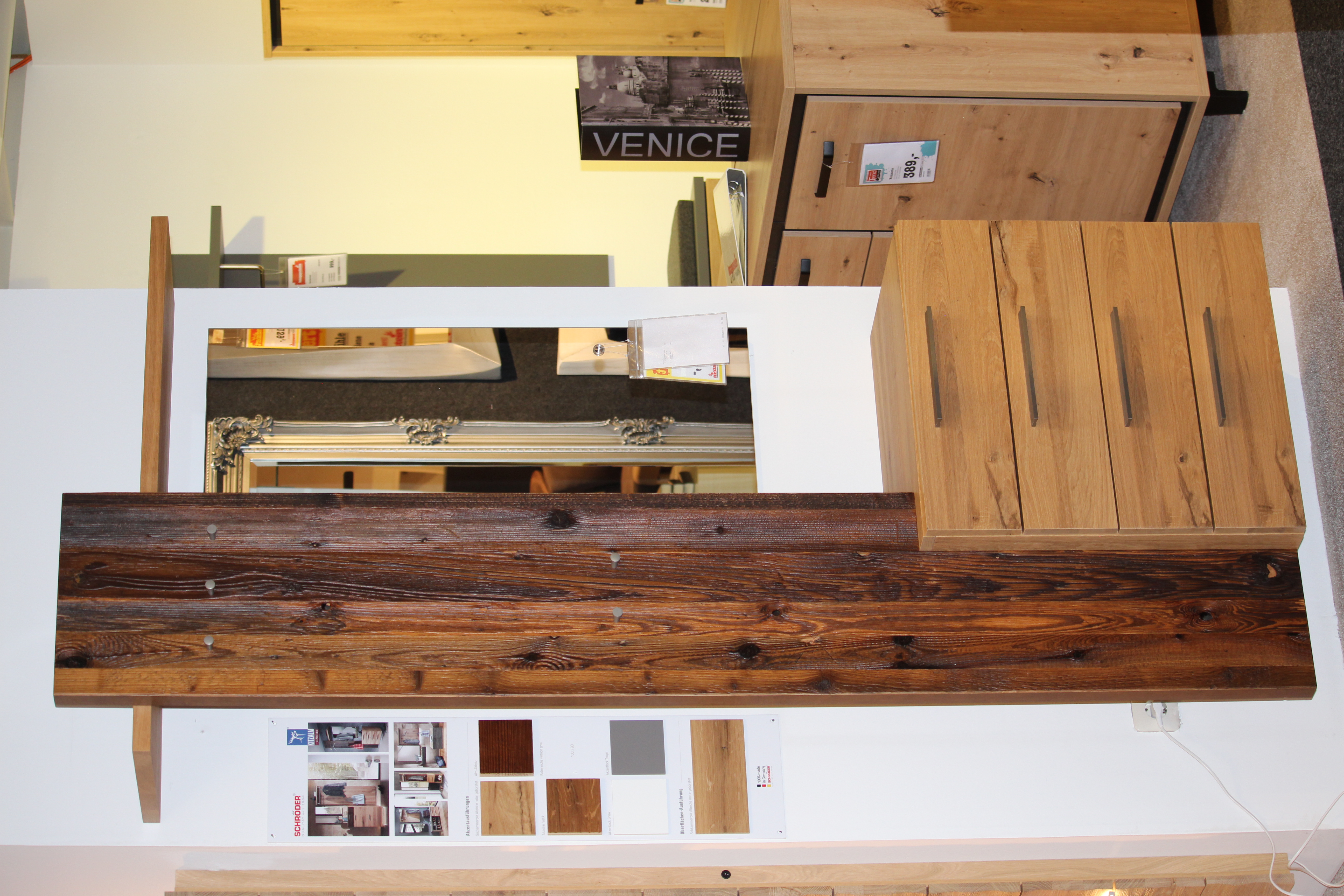 Garderobe Kitzalm / Alpenflair Alteiche Natur, ca. 102x220x38 cm