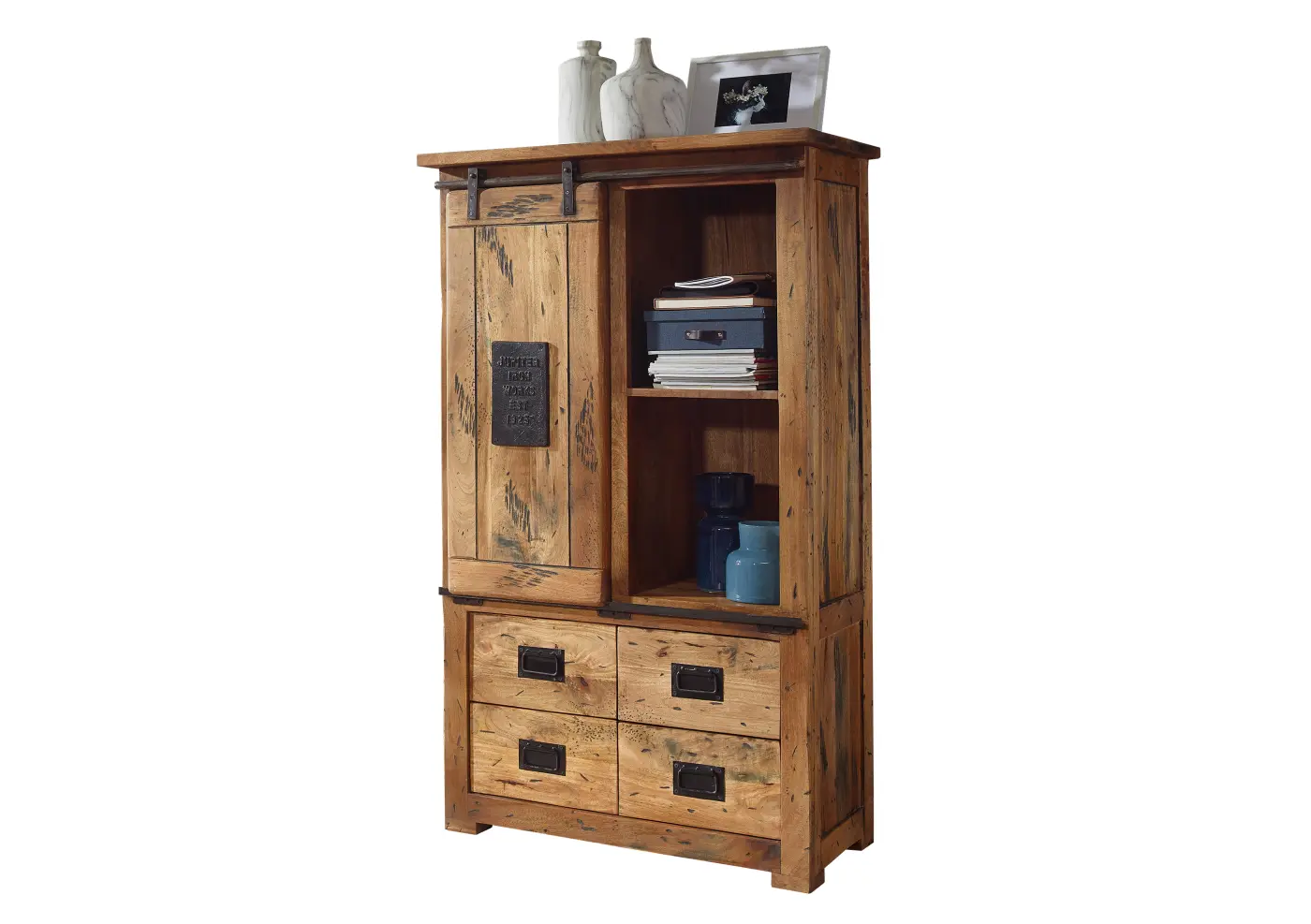 3S Frankenmöbel Highboard Mango lackiert ca. 90x150x45 cm