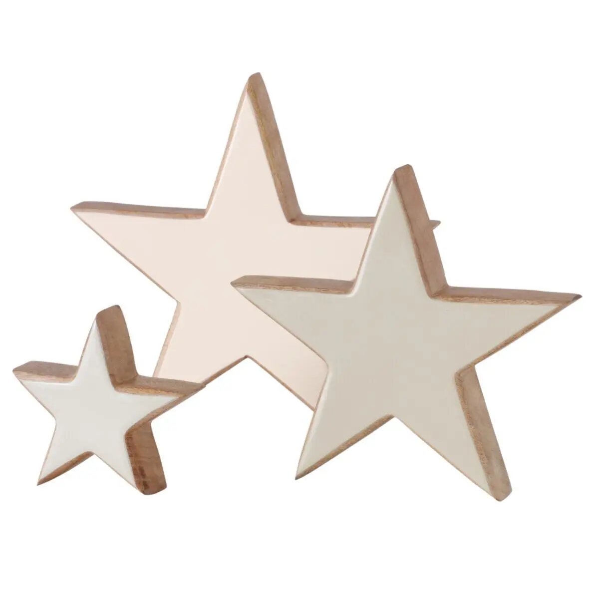 Boltze Stern Stardust Mango weiß
