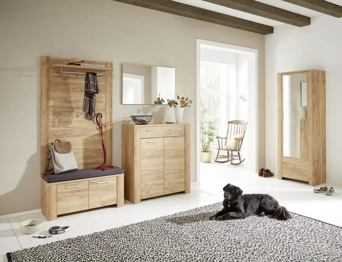 Germania Garderobenschrank, 74 x 198 cm Navarra-Eiche Nb., 243