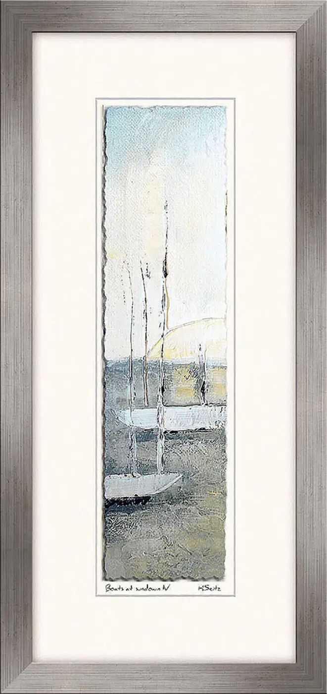 ars graphica Real-Art 76x36cm - Seitz: Boats at sundown IV