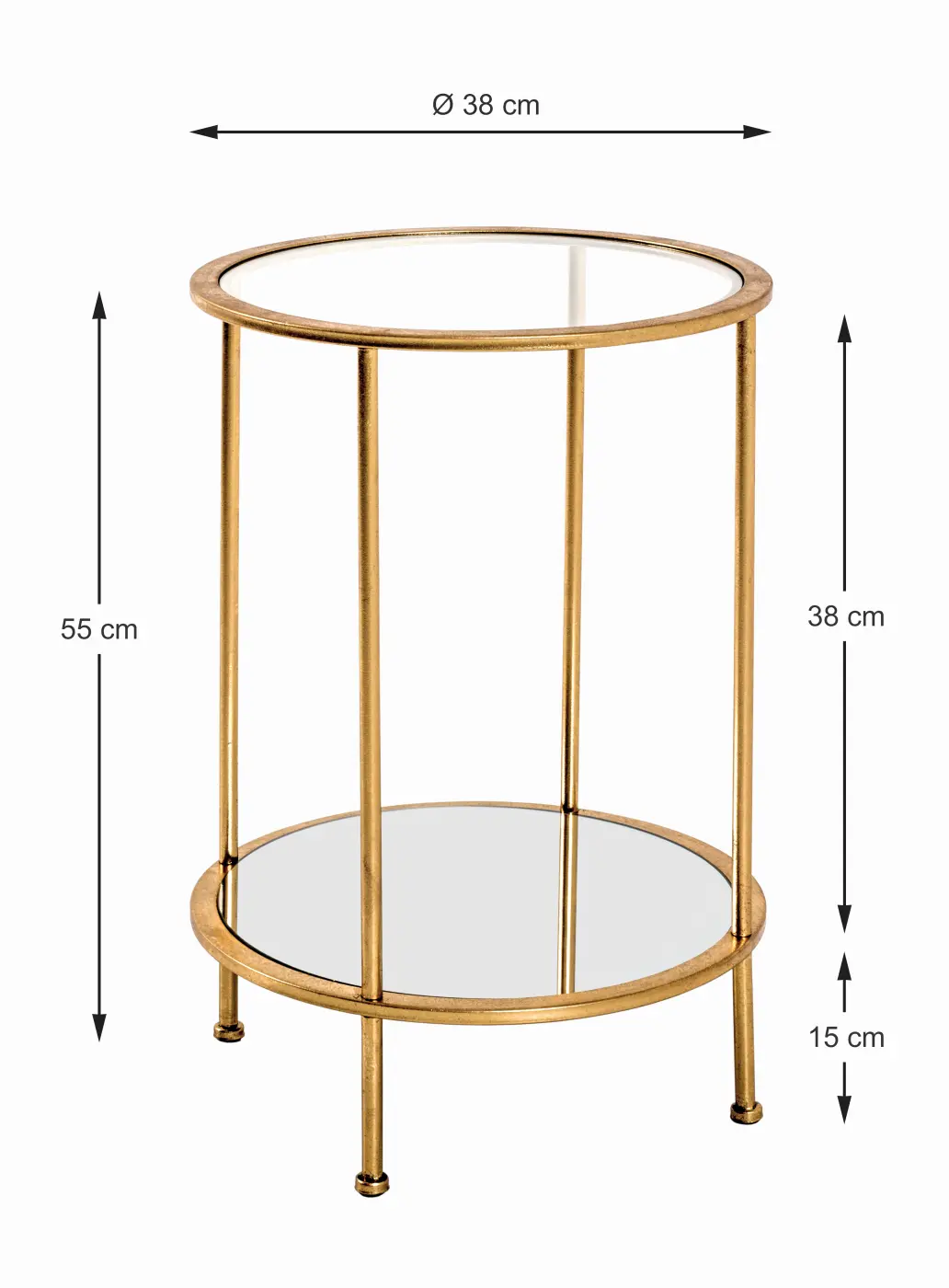 HAKU Beistelltisch Faro 1 gold