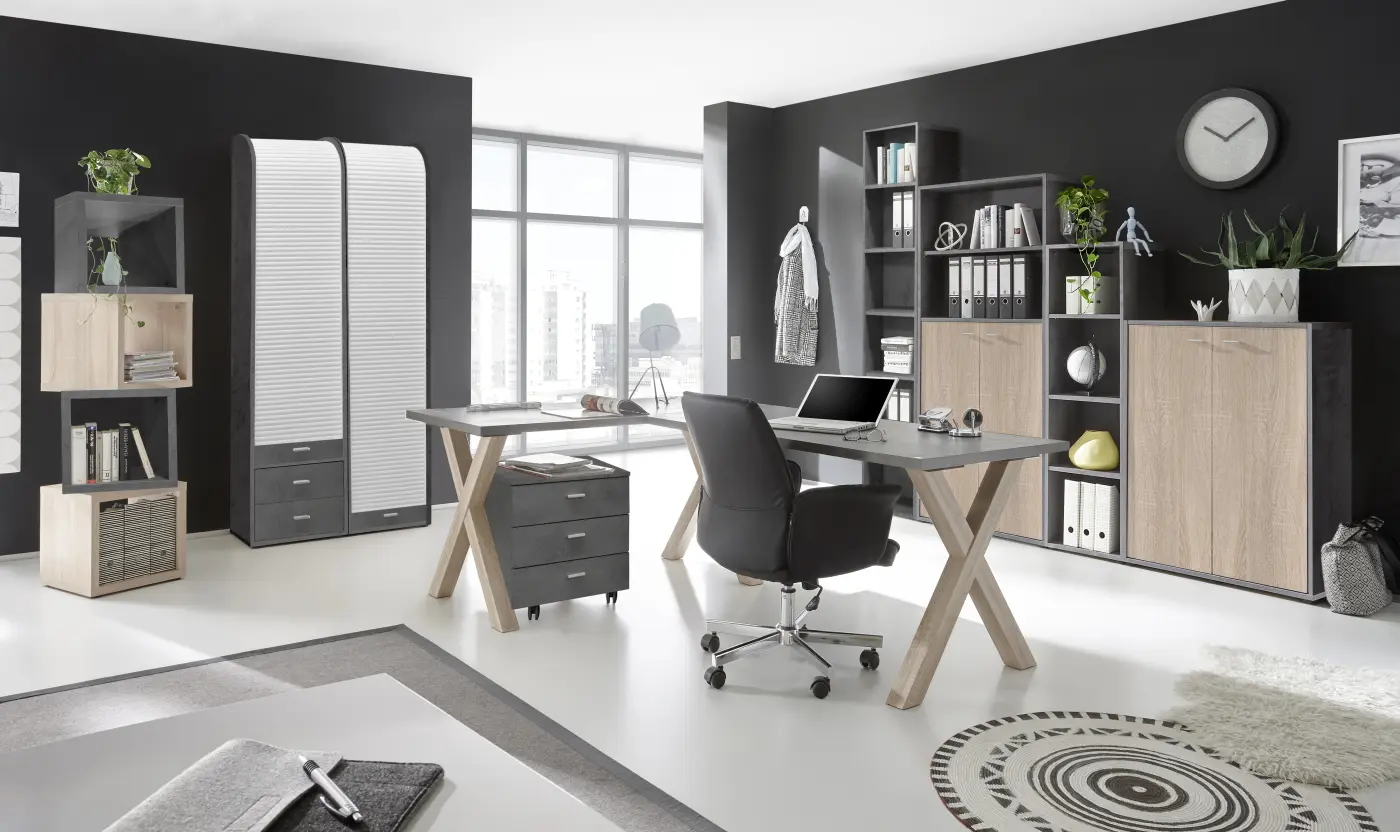 Mäusbacher Aktenregal Mister Office 81x180 cm graphit