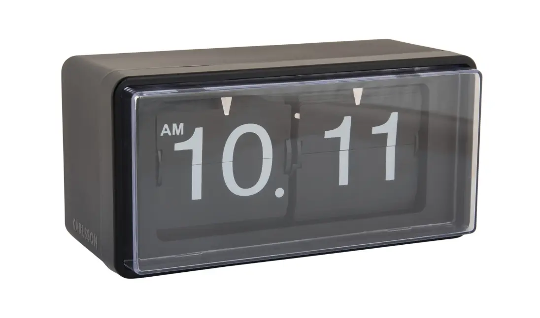 Karlsson Wall/Table Clock Retro Boxed schwarz