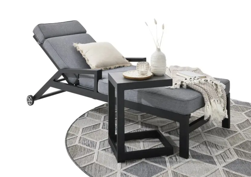 LC Wholesaler Liege Sondrino Anthrazit/Silber ca. 190x65,5x50 cm