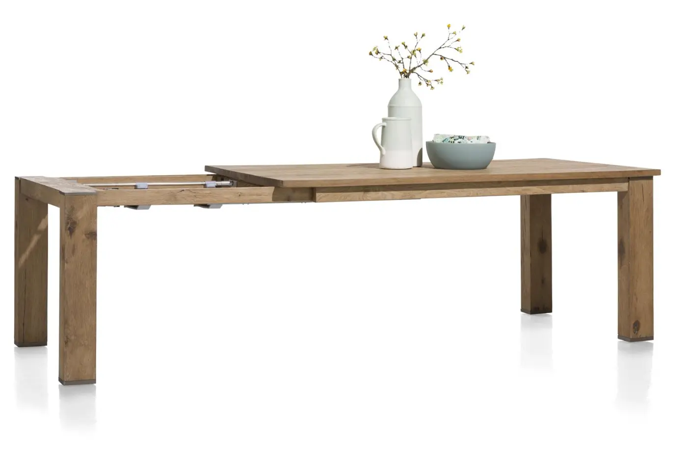 Habufa Ausziehtisch Canova 39598RWB, Eiche Railway braun furniert, ca.100x180(-240)x77 cm