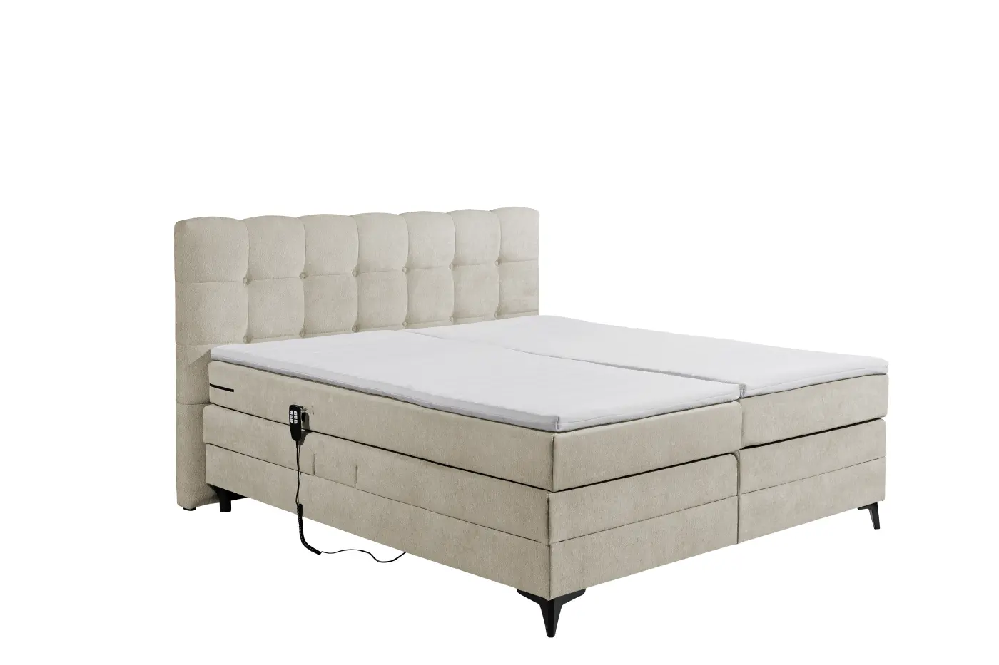 Ed Lifestyle Boxspringbett Atlas 6 Cream mit mot. Verstellung 180x200 cm