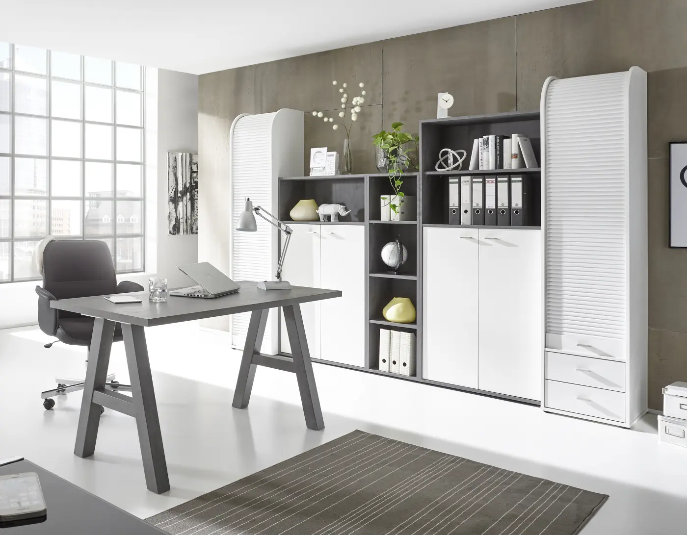 Mäusbacher Aktenregal Mister Office 81x180 cm graphit