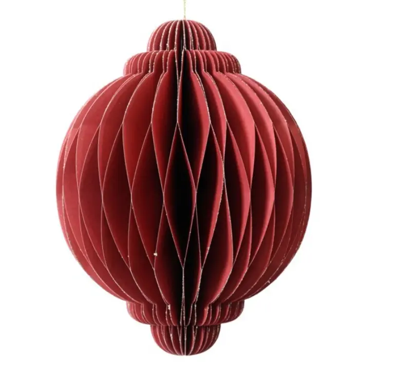 Kaemingk Zwiebel Papier Rot 20 cm