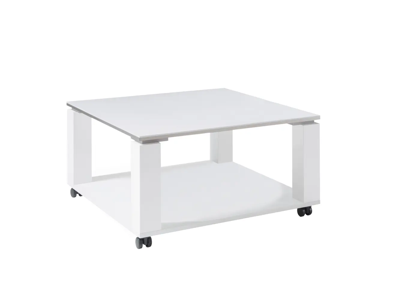 Stolkom Couchtisch weiß glanz Dekor ca. 76x 41x76 cm