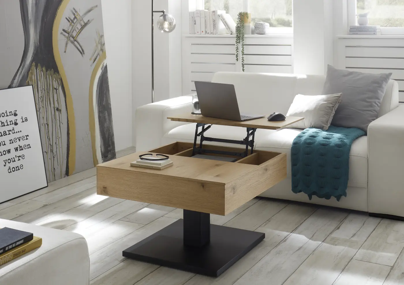 ABP Couchtisch Ashton Eiche furniert ca. 70x45x70 cm