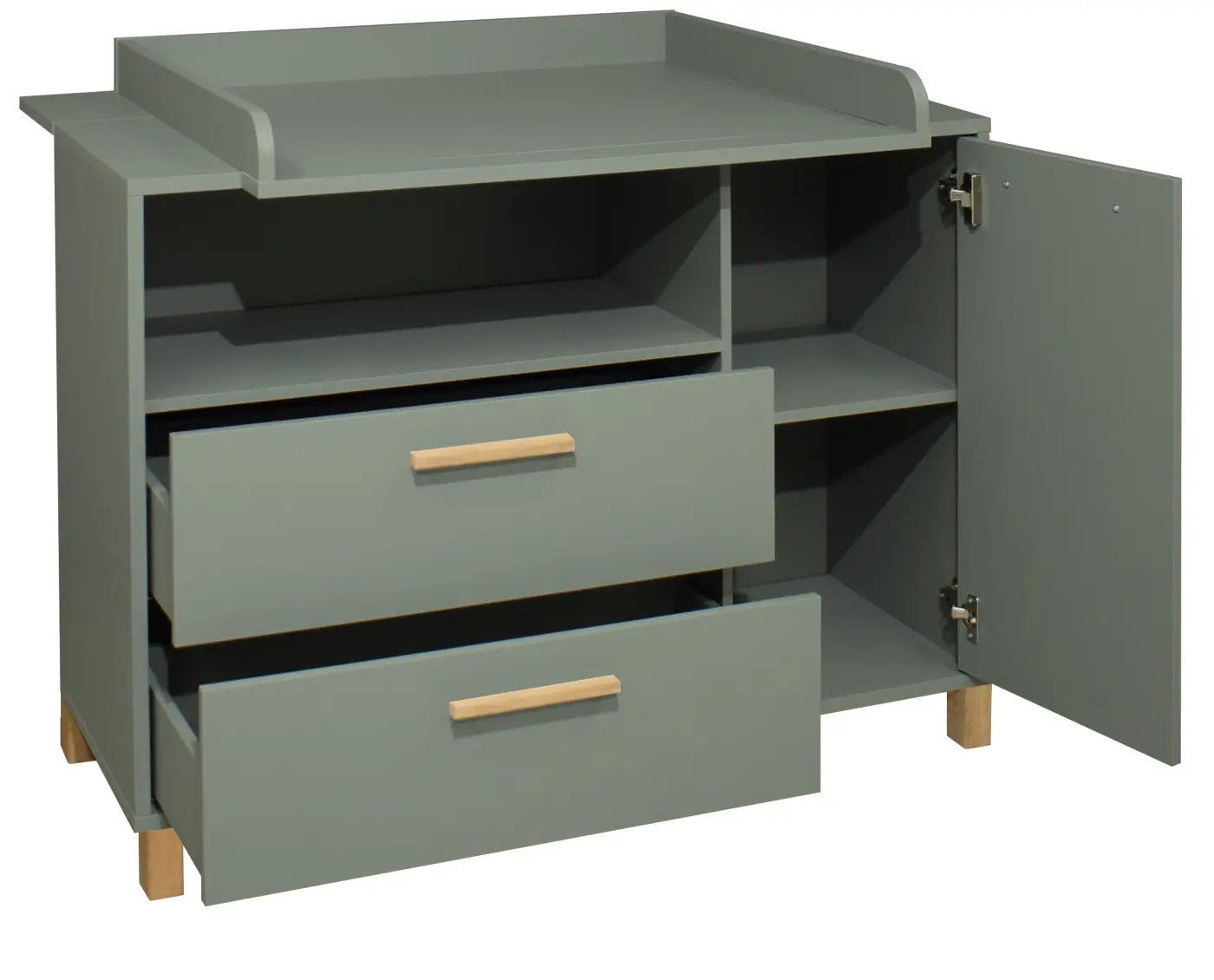 Mäusbacher Wickelkommode Oli pine green matt lack