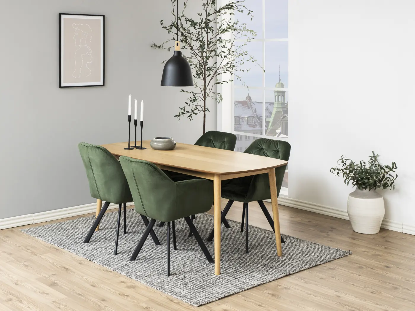 Actona Stuhl Lola Waldgrün ca. 57x85x61,5 cm Actona Kegelfuß-Stuhl Lola