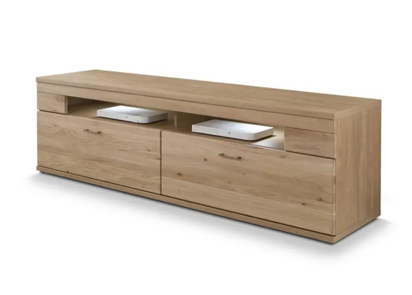 Ideal Möbel Wohnwand Kansas Alteiche ca. 330x209x50 cm - Ohne Beleuchtung -
