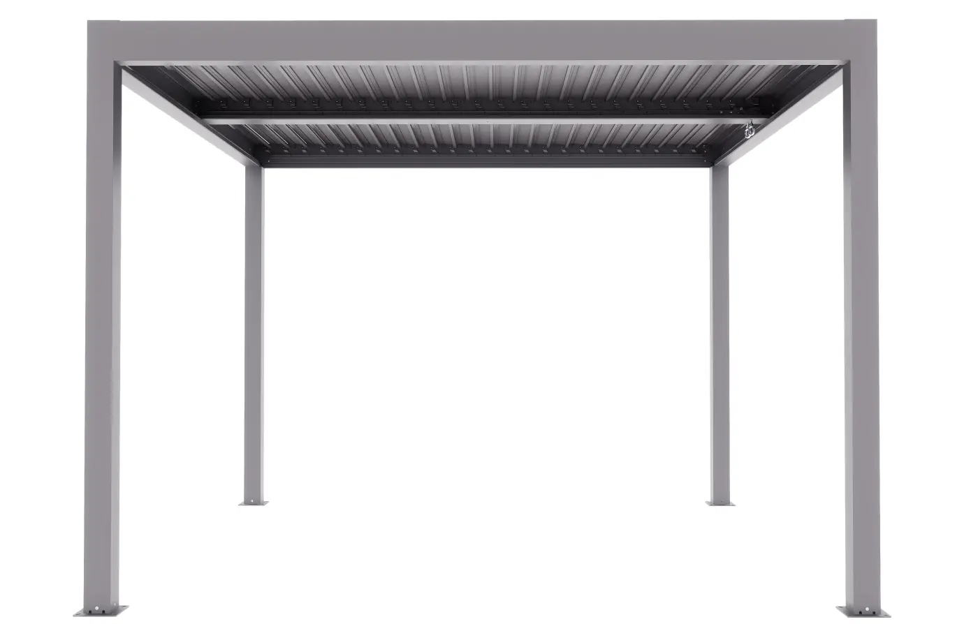 LC Garden Pergola ca. 300x300x240 cm Anthrazit inkl. 1 Sichtschutz + LED Licht