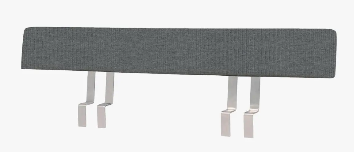 Zebra Quadux Rückenteil für  Bank Edelstahl/Tumralin grey, ca 140 cm