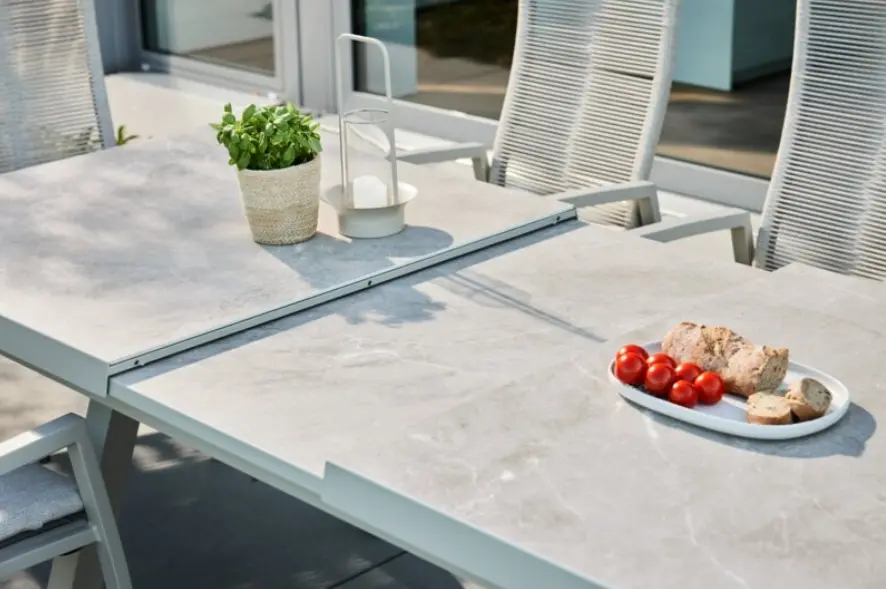 Interliving Ausziehtisch IL 7011 Stone Beton ca. 200(260)x100x77 cm