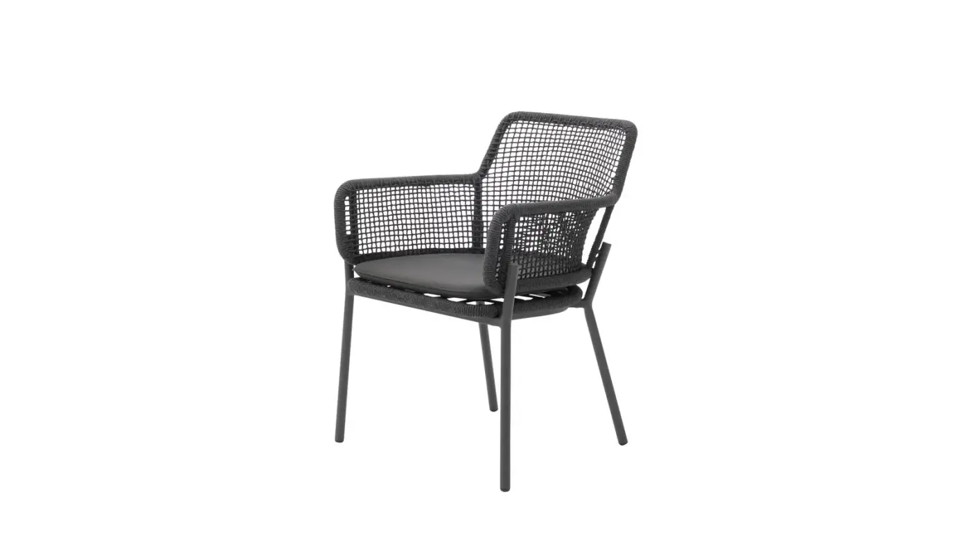 Interliving Armlehnstuhl Serie 7002 60x83x65 cm Anthrazit