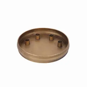 Hogewoning Candle Tray Brant 4L 26cm Antique Gold