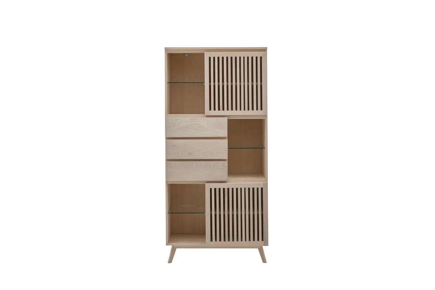 Roomio No. 2000 Vitrine Esche ca. 80x180x40 cm