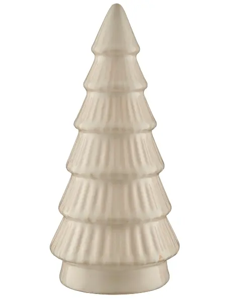 Gasper Porzellan Baum glasiert Beige 11x24cm